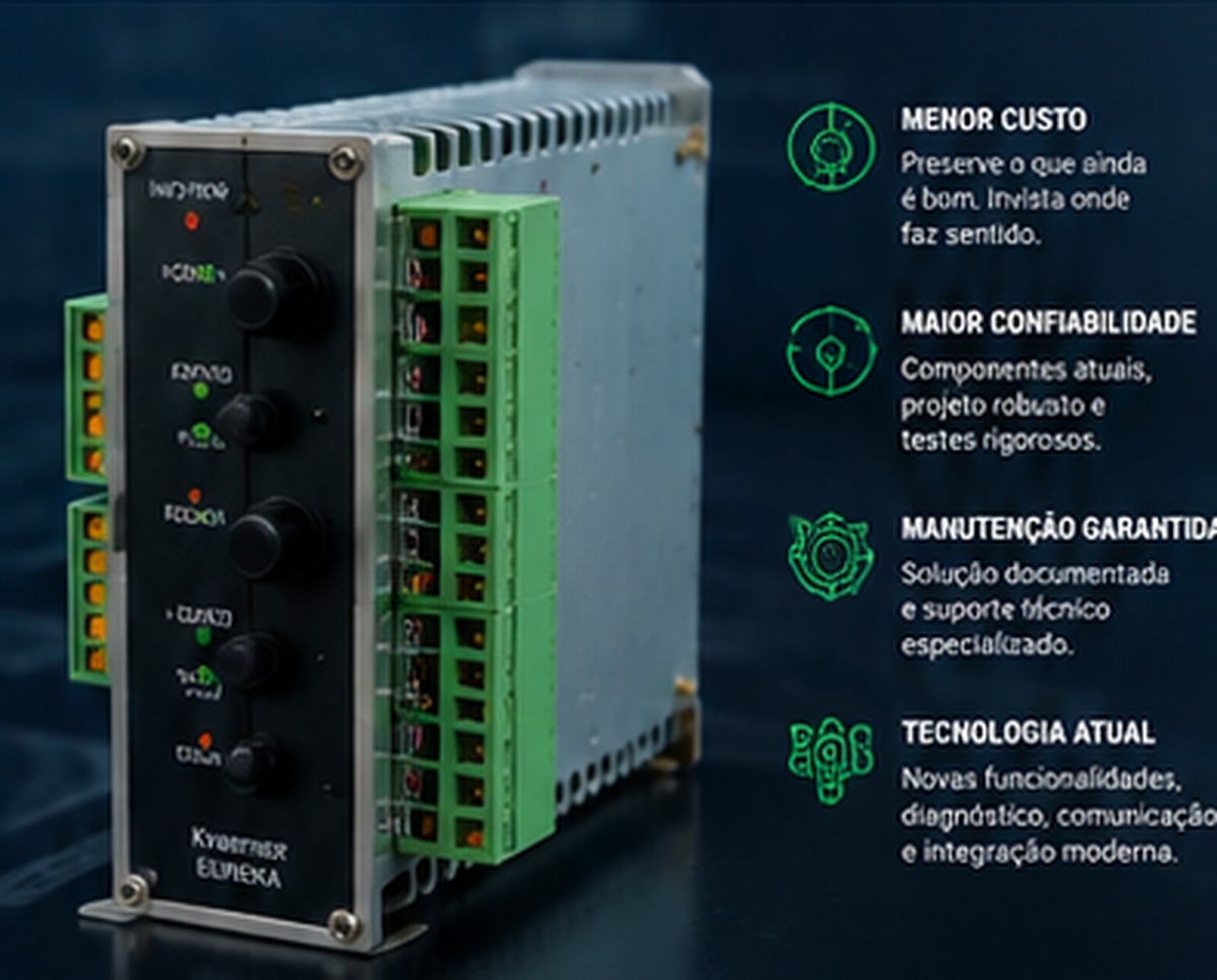 Módulo eletrônico industrial modernizado