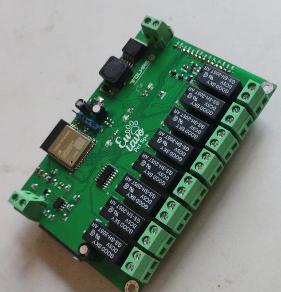 PCB da automação LavaPet desenvolvida pela 7Folhas